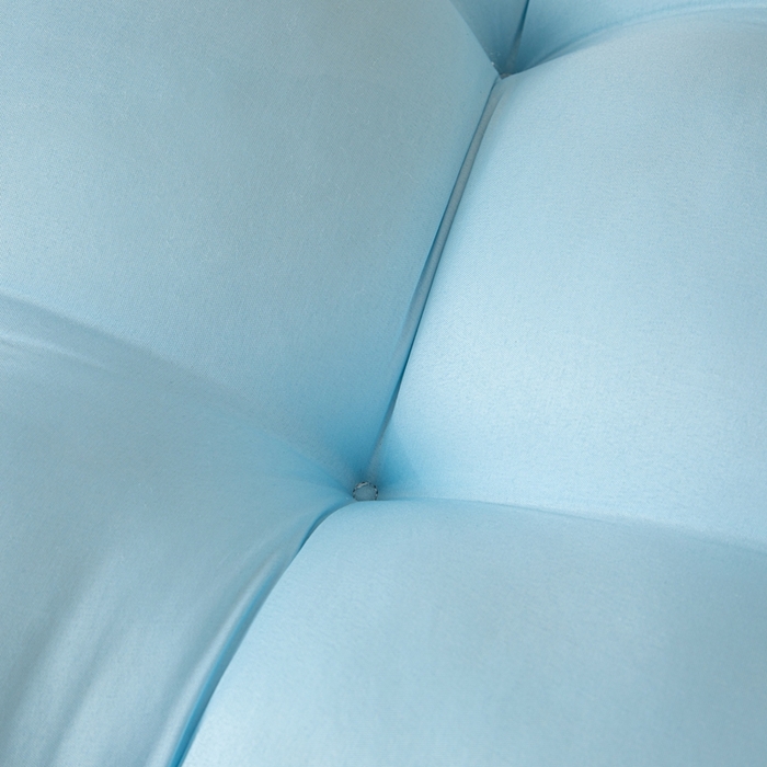 91家纺网 家纺一手货源 找家纺 沐沐家纺 2026新款小雪球床头靠背 蓝色