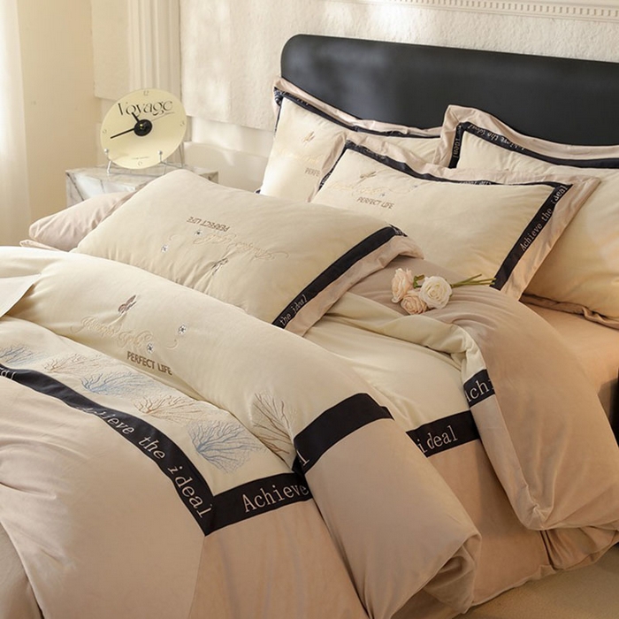 91家纺网 家纺一手货源 找家纺 （总）唐人居 2025新款宝宝绒绣花四件套-塞纳河畔