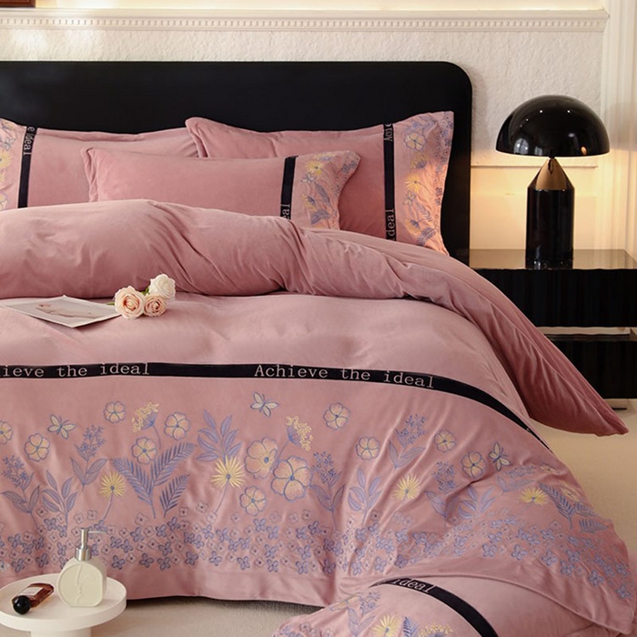 91家纺网 家纺一手货源 找家纺 唐人居 2025新款宝宝绒绣花四件套-塞纳河畔 塞纳河畔-豆沙