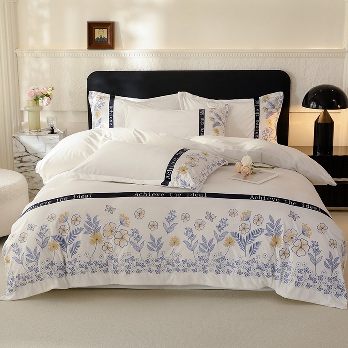 91家纺网 家纺一手货源 找家纺 唐人居 2025新款宝宝绒绣花四件套-塞纳河畔 塞纳河畔-米白