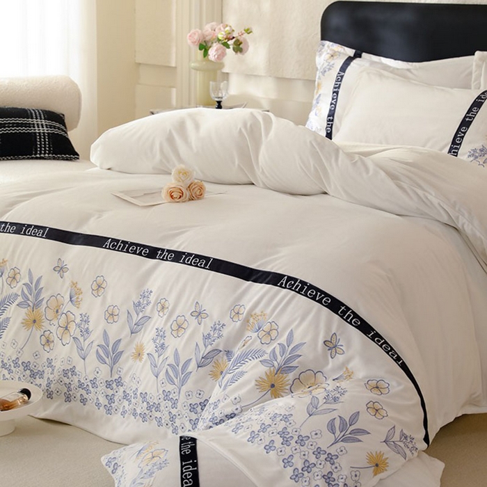 91家纺网 家纺一手货源 找家纺 唐人居 2025新款宝宝绒绣花四件套-塞纳河畔 塞纳河畔-米白