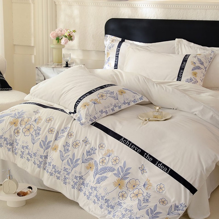 91家纺网 家纺一手货源 找家纺 唐人居 2025新款宝宝绒绣花四件套-塞纳河畔 塞纳河畔-米白