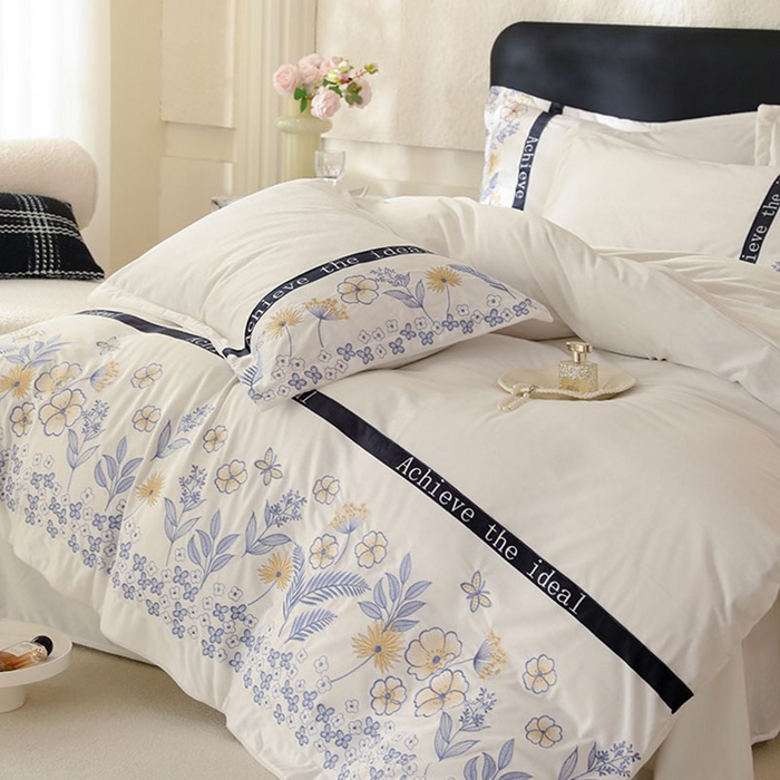 91家纺网 家纺一手货源 找家纺 唐人居 2025新款宝宝绒绣花四件套-塞纳河畔 塞纳河畔-米白