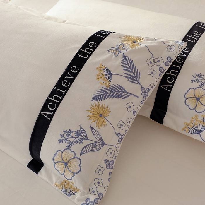 91家纺网 家纺一手货源 找家纺 唐人居 2025新款宝宝绒绣花四件套-塞纳河畔 塞纳河畔-米白