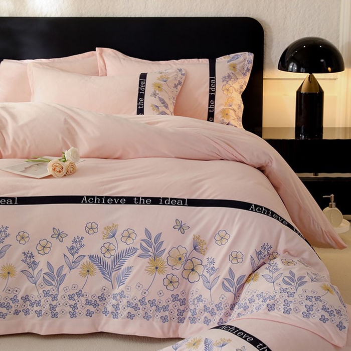 91家纺网 家纺一手货源 找家纺 唐人居 2025新款宝宝绒绣花四件套-塞纳河畔 塞纳河畔-浅粉