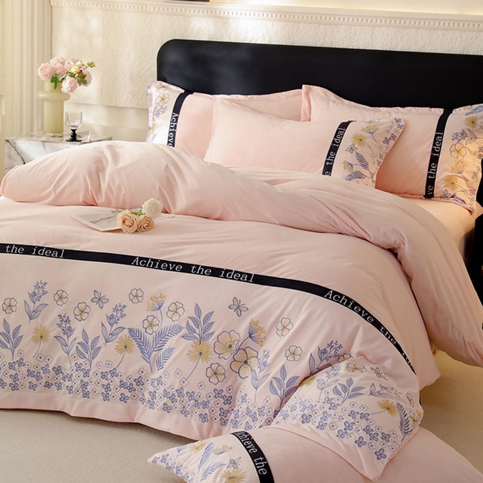 91家纺网 家纺一手货源 找家纺 唐人居 2025新款宝宝绒绣花四件套-塞纳河畔 塞纳河畔-浅粉