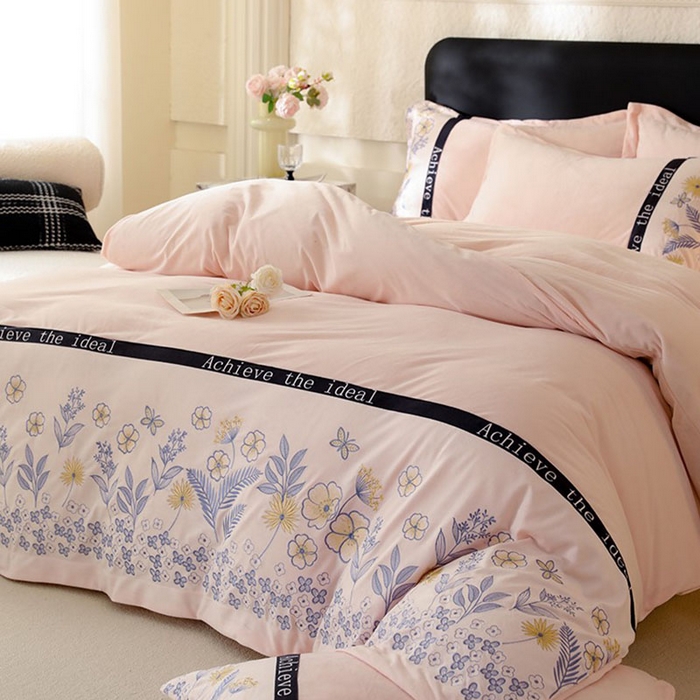 91家纺网 家纺一手货源 找家纺 唐人居 2025新款宝宝绒绣花四件套-塞纳河畔 塞纳河畔-浅粉