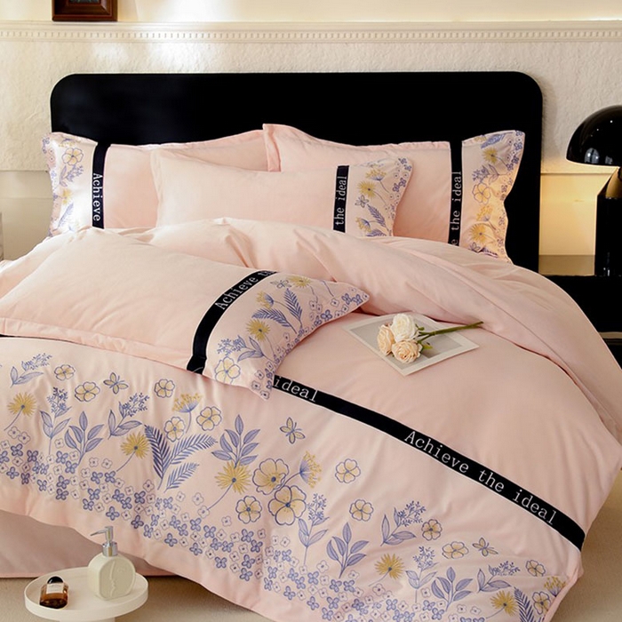 91家纺网 家纺一手货源 找家纺 唐人居 2025新款宝宝绒绣花四件套-塞纳河畔 塞纳河畔-浅粉