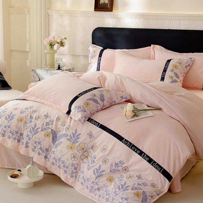 91家纺网 家纺一手货源 找家纺 唐人居 2025新款宝宝绒绣花四件套-塞纳河畔 塞纳河畔-浅粉