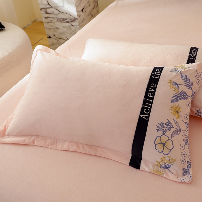 91家纺网 家纺一手货源 找家纺 唐人居 2025新款宝宝绒绣花四件套-塞纳河畔 塞纳河畔-浅粉