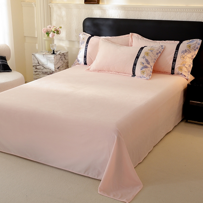 91家纺网 家纺一手货源 找家纺 唐人居 2025新款宝宝绒绣花四件套-塞纳河畔 塞纳河畔-浅粉