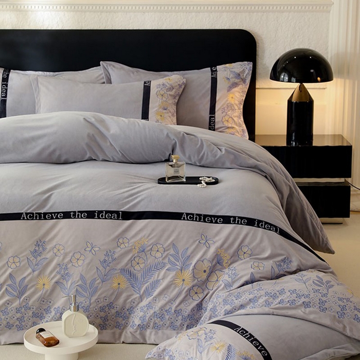 91家纺网 家纺一手货源 找家纺 唐人居 2025新款宝宝绒绣花四件套-塞纳河畔 塞纳河畔-浅灰