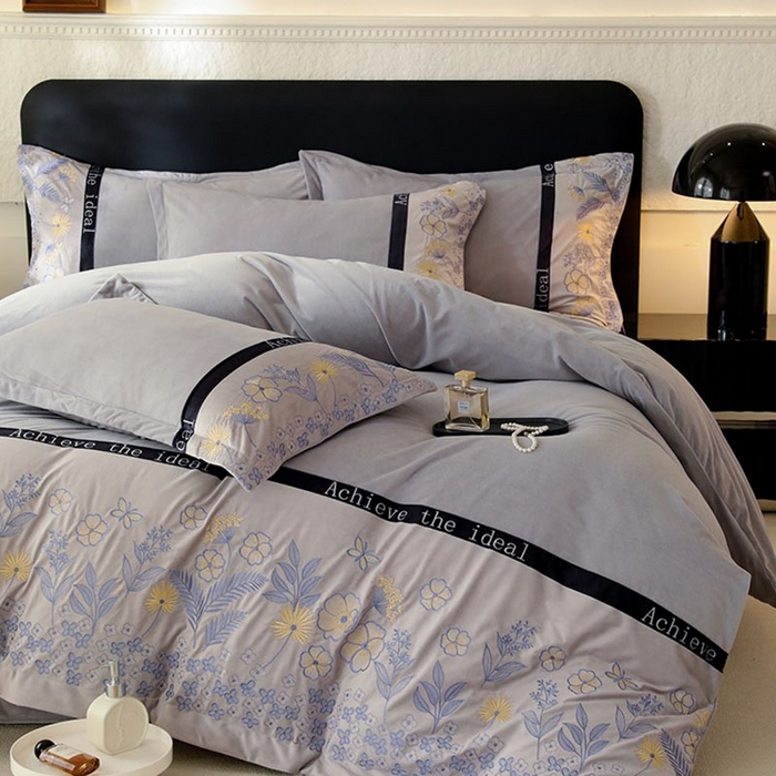 91家纺网 家纺一手货源 找家纺 唐人居 2025新款宝宝绒绣花四件套-塞纳河畔 塞纳河畔-浅灰