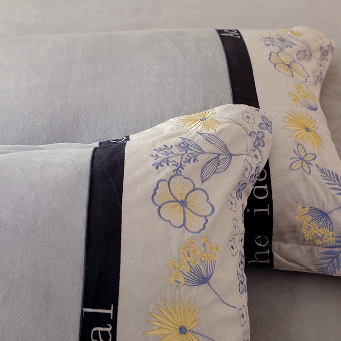 91家纺网 家纺一手货源 找家纺 唐人居 2025新款宝宝绒绣花四件套-塞纳河畔 塞纳河畔-浅灰