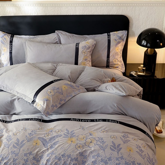 91家纺网 家纺一手货源 找家纺 唐人居 2025新款宝宝绒绣花四件套-塞纳河畔 塞纳河畔-浅灰