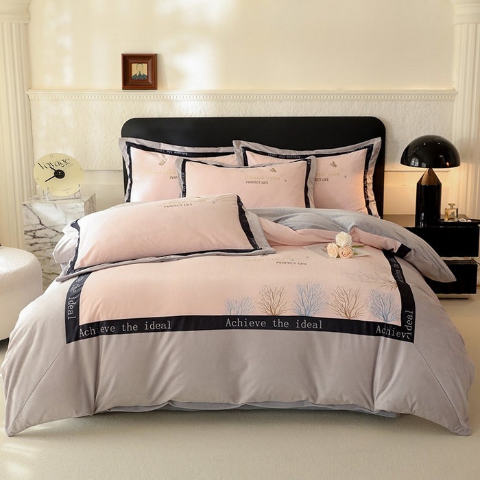 91家纺网 家纺一手货源 找家纺 唐人居 2025新款宝宝绒绣花四件套-塞纳河畔 塞纳河畔-紫粉