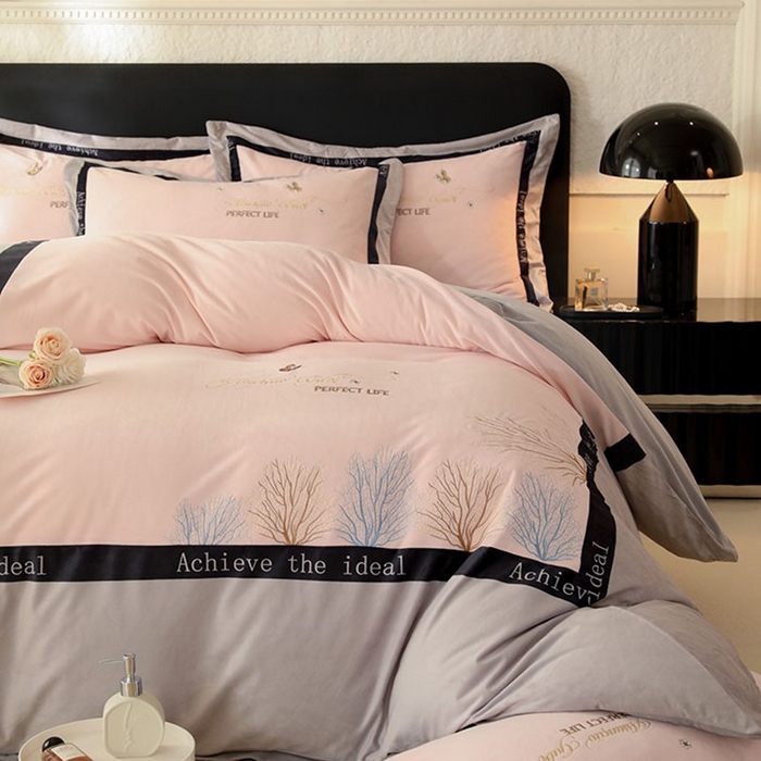 91家纺网 家纺一手货源 找家纺 唐人居 2025新款宝宝绒绣花四件套-塞纳河畔 塞纳河畔-紫粉