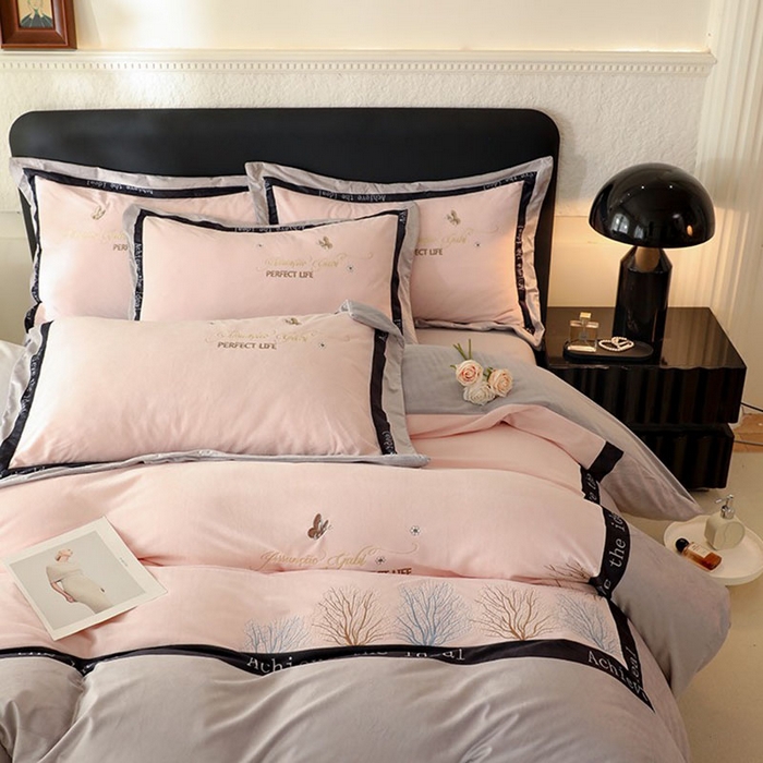 91家纺网 家纺一手货源 找家纺 唐人居 2025新款宝宝绒绣花四件套-塞纳河畔 塞纳河畔-紫粉