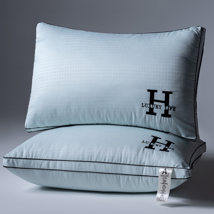 永乐枕芯 2025新款柔软舒适枕头枕芯 蓝色（700克）