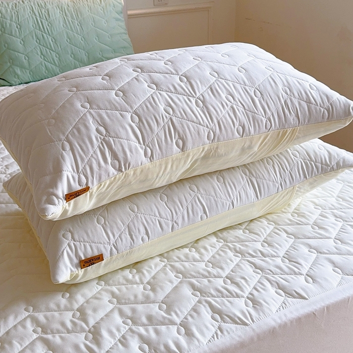 91家纺网 家纺一手货源 找家纺 兜米2025新品供跨境外贸A类防水隔尿夹棉床笠加厚席梦思床垫保护罩 本白