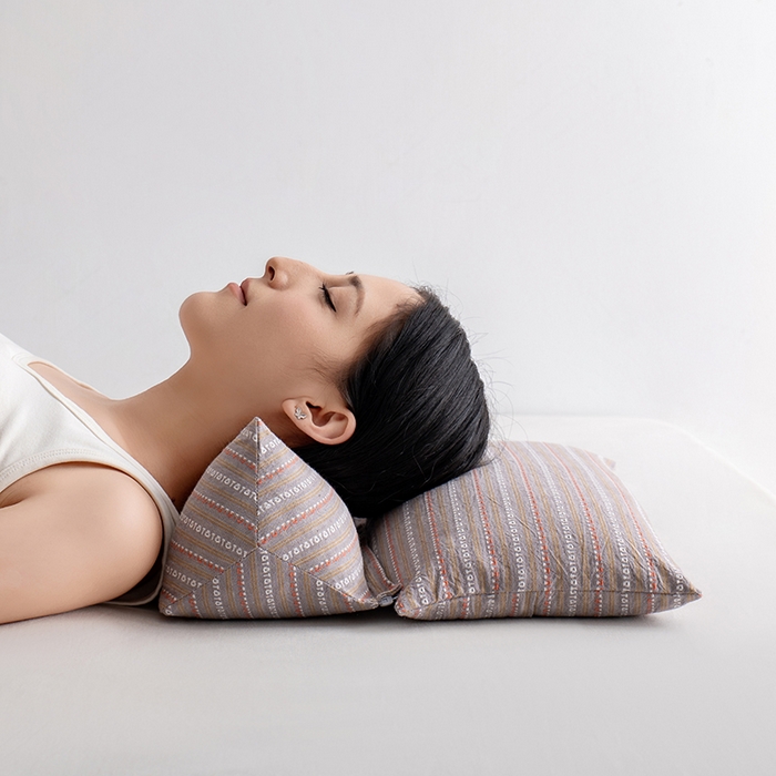 91家纺网 家纺一手货源 找家纺 （总）小米枕芯 2025新款全棉水洗棉组合荞麦枕 枕头枕芯 可拆卸的三角组合枕