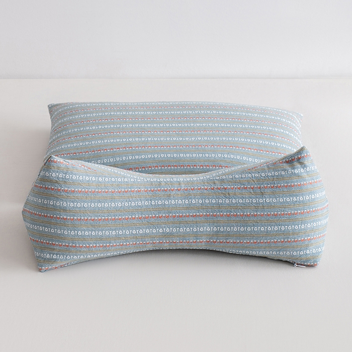 91家纺网 家纺一手货源 找家纺 小米枕芯 2025新款全棉水洗棉组合荞麦枕 枕头枕芯 可拆卸的三角组合枕 米兰深