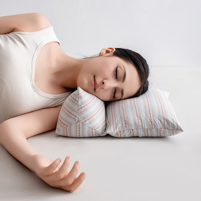 91家纺网 家纺一手货源 找家纺 小米枕芯 2025新款全棉水洗棉组合荞麦枕 枕头枕芯 可拆卸的三角组合枕 米兰浅