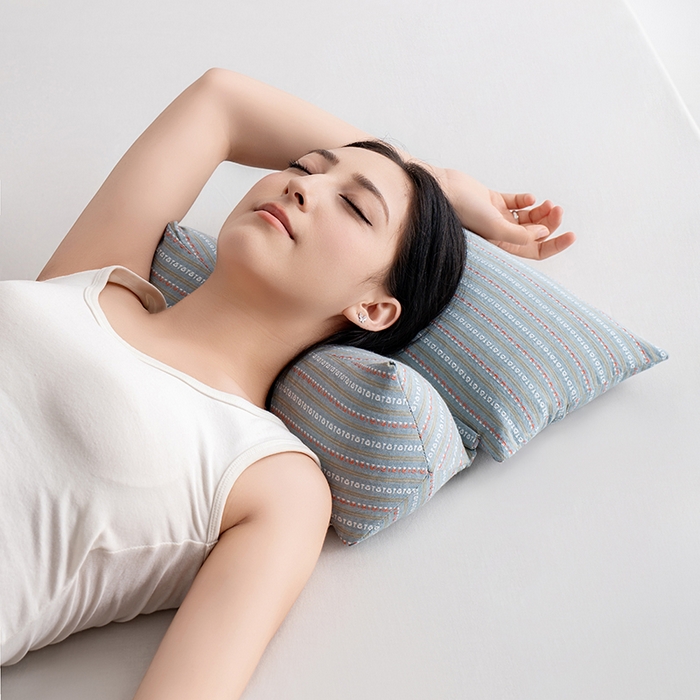 91家纺网 家纺一手货源 找家纺 小米枕芯 2025新款全棉水洗棉组合荞麦枕 枕头枕芯 可拆卸的三角组合枕 米兰深