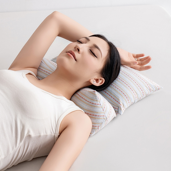 91家纺网 家纺一手货源 找家纺 小米枕芯 2025新款全棉水洗棉组合荞麦枕 枕头枕芯 可拆卸的三角组合枕 米兰浅