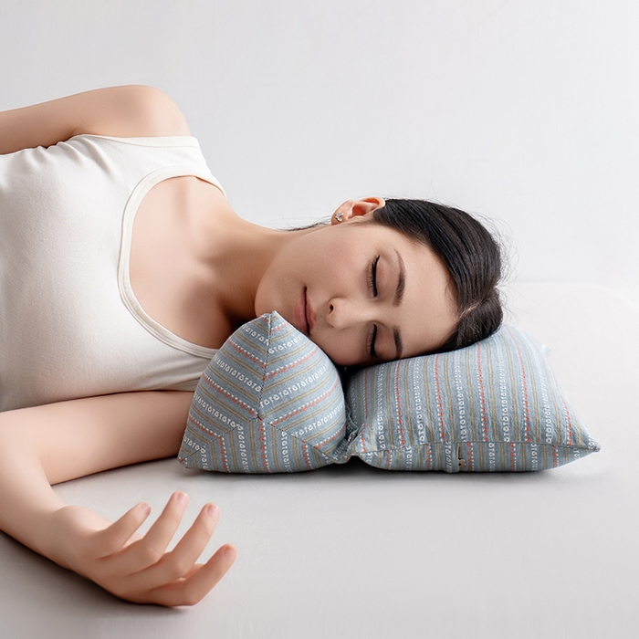 91家纺网 家纺一手货源 找家纺 小米枕芯 2025新款全棉水洗棉组合荞麦枕 枕头枕芯 可拆卸的三角组合枕 米兰深