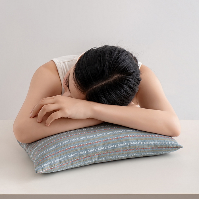 91家纺网 家纺一手货源 找家纺 小米枕芯 2025新款全棉水洗棉组合荞麦枕 枕头枕芯 可拆卸的三角组合枕 米兰深