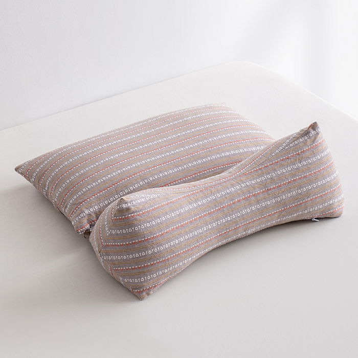 91家纺网 家纺一手货源 找家纺 小米枕芯 2025新款全棉水洗棉组合荞麦枕 枕头枕芯 可拆卸的三角组合枕 草木灰