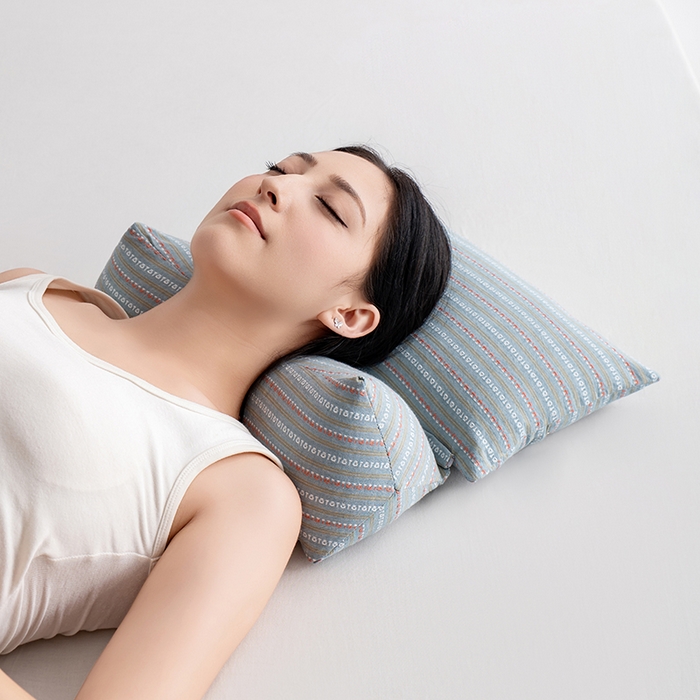 小米枕芯 2025新款全棉水洗棉组合荞麦枕 枕头枕芯 可拆卸的三角组合枕 米兰深