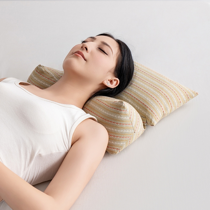 91家纺网 家纺一手货源 找家纺 （总）小米枕芯 2025新款全棉水洗棉组合荞麦枕 枕头枕芯 可拆卸的三角组合枕