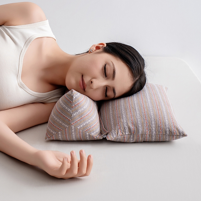 91家纺网 家纺一手货源 找家纺 （总）小米枕芯 2025新款全棉水洗棉组合荞麦枕 枕头枕芯 可拆卸的三角组合枕