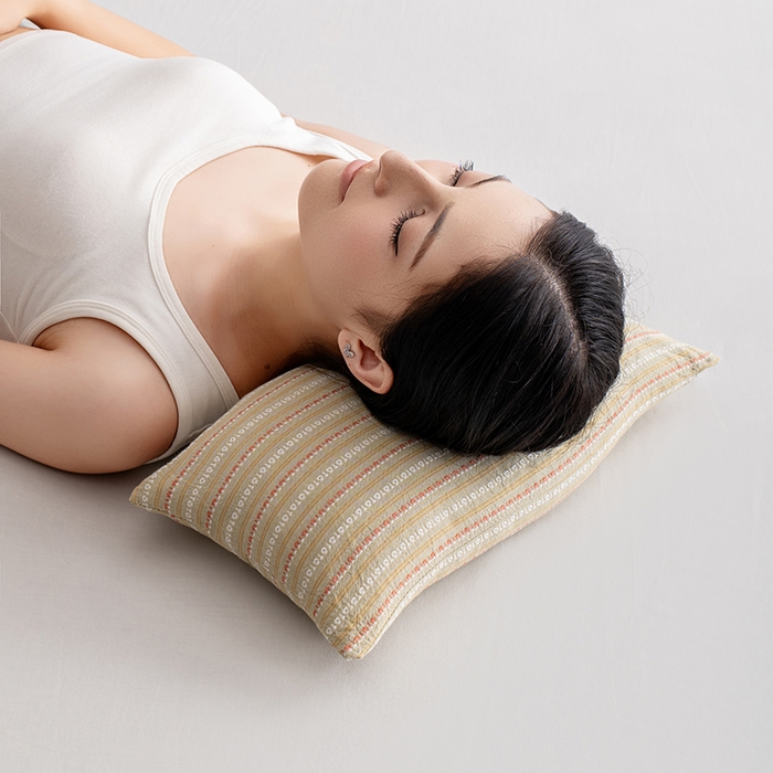 91家纺网 家纺一手货源 找家纺 小米枕芯 2025新款全棉水洗棉组合荞麦枕 枕头枕芯 可拆卸的三角组合枕 卡其