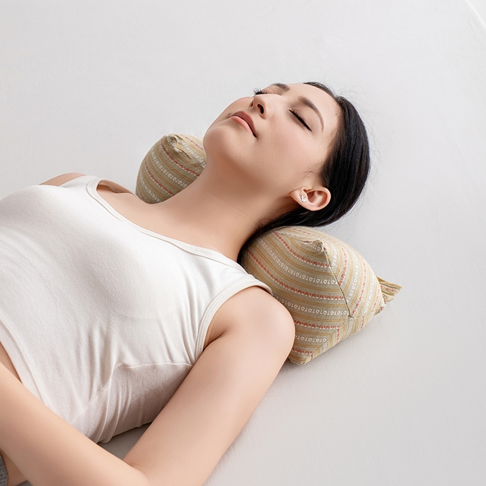 91家纺网 家纺一手货源 找家纺 小米枕芯 2025新款全棉水洗棉组合荞麦枕 枕头枕芯 可拆卸的三角组合枕 卡其