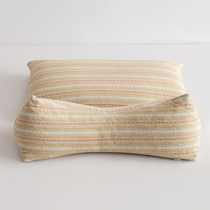 91家纺网 家纺一手货源 找家纺 小米枕芯 2025新款全棉水洗棉组合荞麦枕 枕头枕芯 可拆卸的三角组合枕 卡其