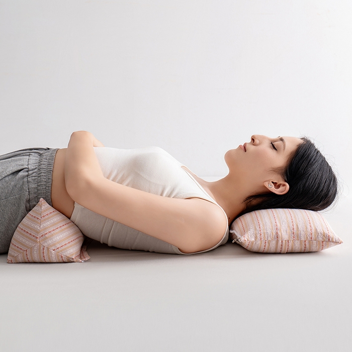 91家纺网 家纺一手货源 找家纺 小米枕芯 2025新款全棉水洗棉组合荞麦枕 枕头枕芯 可拆卸的三角组合枕 樱花粉