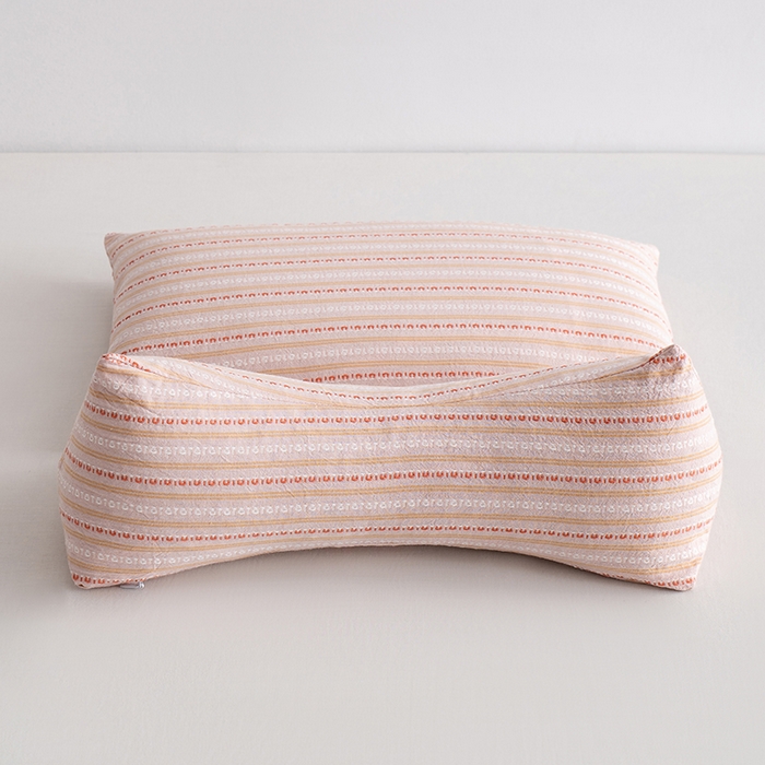 91家纺网 家纺一手货源 找家纺 小米枕芯 2025新款全棉水洗棉组合荞麦枕 枕头枕芯 可拆卸的三角组合枕 樱花粉