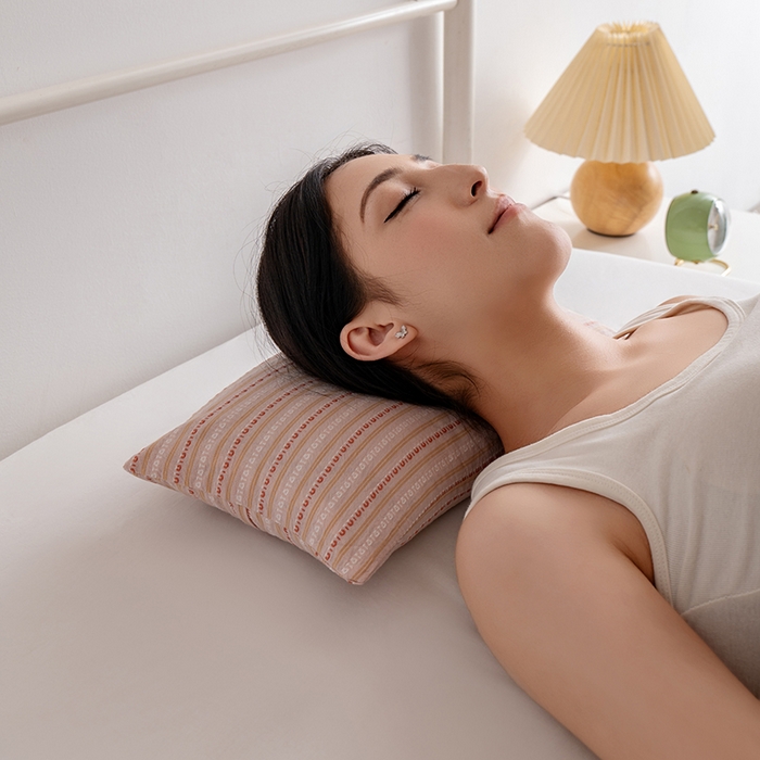 91家纺网 家纺一手货源 找家纺 小米枕芯 2025新款全棉水洗棉组合荞麦枕 枕头枕芯 可拆卸的三角组合枕 樱花粉