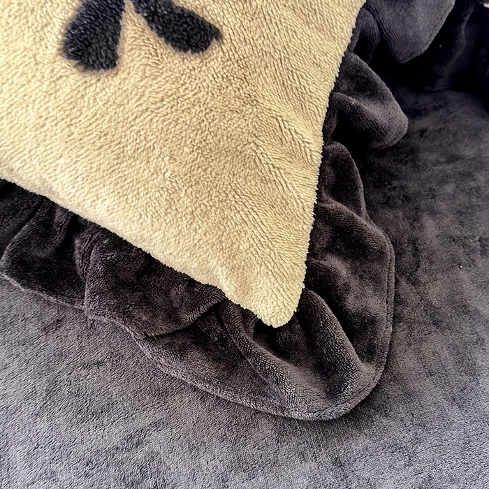 91家纺网 家纺一手货源 找家纺 （总）唐人居 2025新款高克重阳离子绒花边雕花套件