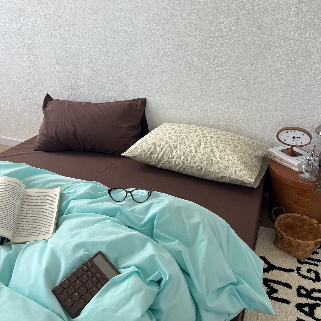 （总）蜜宿 2025新款混搭全棉水洗棉四件套-薄巧椰奶