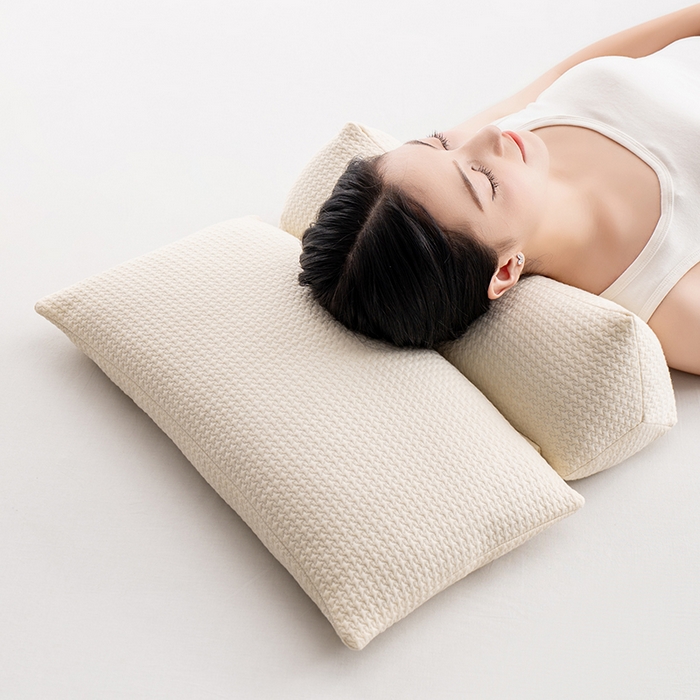 91家纺网 家纺一手货源 找家纺 （总）小米枕芯 2025新款针织组合荞麦 护颈三角荞麦组合枕 可拆卸升级荞麦枕