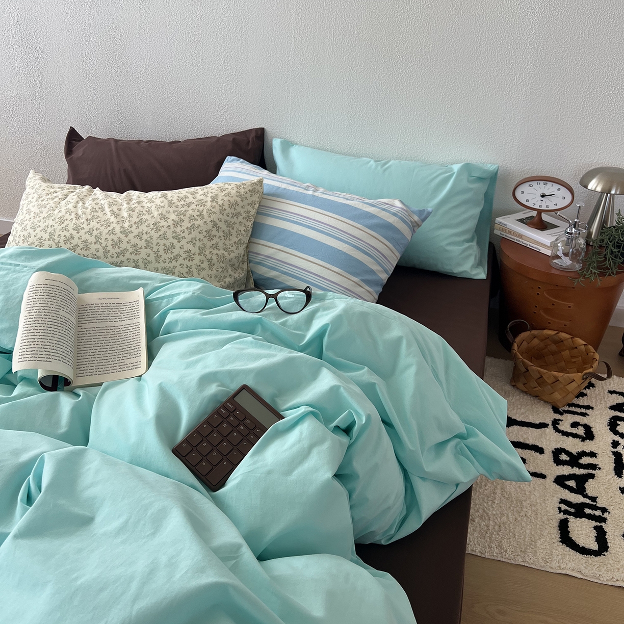 91家纺网 家纺一手货源 找家纺 （总）蜜宿 2025新款混搭全棉水洗棉四件套-薄巧椰奶