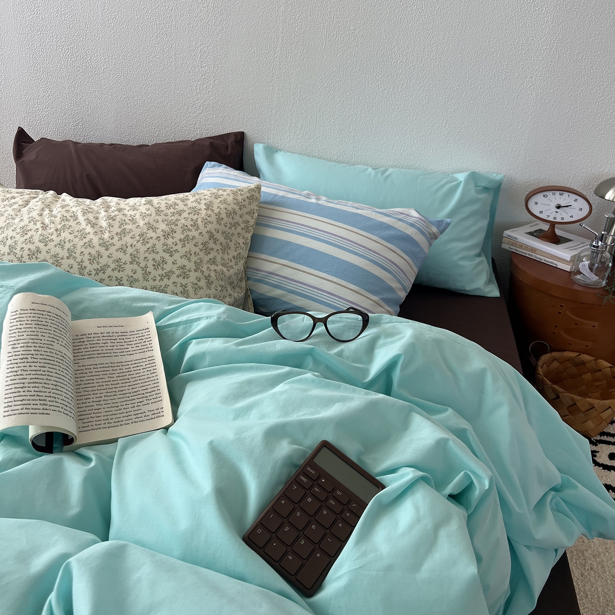 91家纺网 家纺一手货源 找家纺 （总）蜜宿 2025新款混搭全棉水洗棉四件套-薄巧椰奶