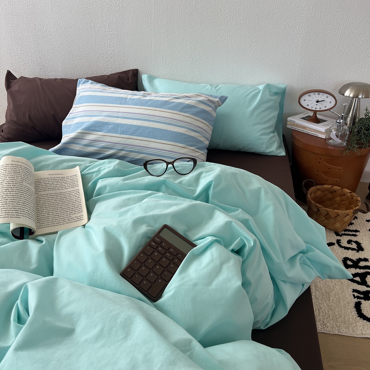 91家纺网 家纺一手货源 找家纺 （总）蜜宿 2025新款混搭全棉水洗棉四件套-薄巧椰奶