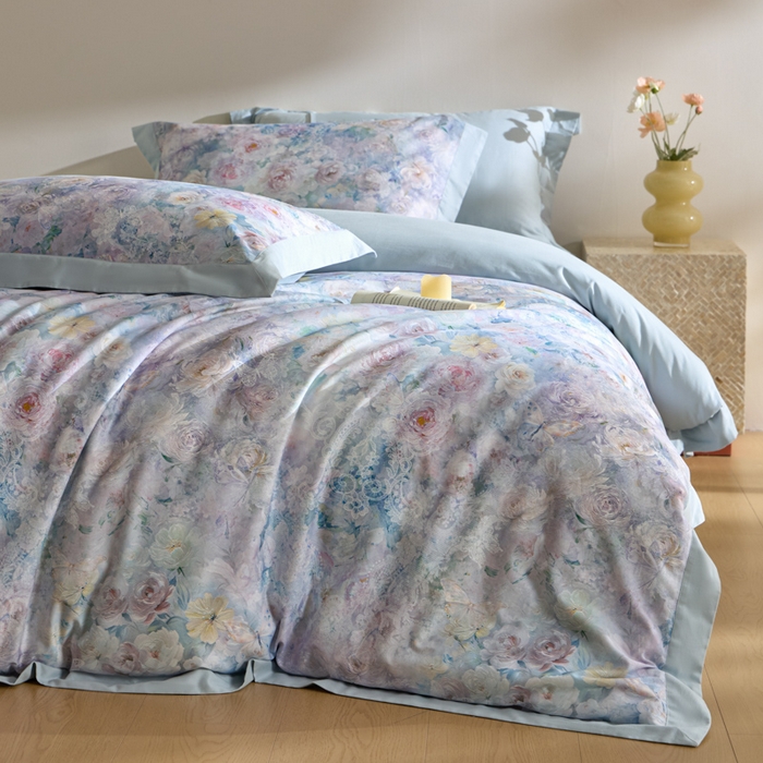 91家纺网 家纺一手货源 找家纺 （总）禾时 2025新款全棉纯棉贡缎数码50双股长绒棉磨毛四件套（带高档礼盒）