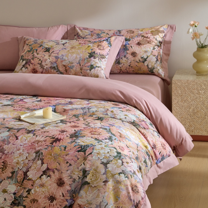 91家纺网 家纺一手货源 找家纺 禾时 2025新款全棉纯棉贡缎数码50双股长绒棉磨毛四件套（带高档礼盒） 爱丽丝仙境