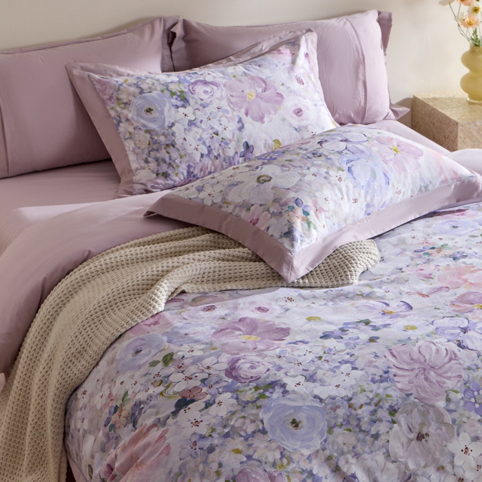 91家纺网 家纺一手货源 找家纺 禾时 2025新款全棉纯棉贡缎数码50双股长绒棉磨毛四件套（带高档礼盒） 暗香